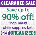 Save more at Get Organized-Shop our Clearance