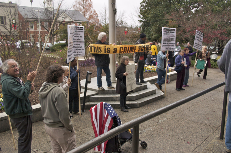 Atlanta Protesters Disrupt Foreclosure Auctions In 3 Counties