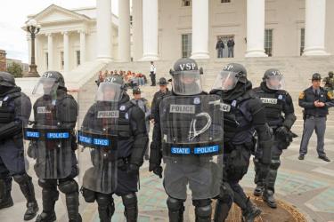 Your Body Under Arrest: Police in Riot Gear Remove Peaceful Women's Rights Protestors in Virginia